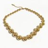 Europe and the United States exaggerated wind transit beads personalized beaded 18K gold necklace stainless steel ins round beads cold hip-hop wind ne