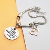 Adjustable Bangle Hollow Heart Shape Pendant Stainless Steel Charm Bracelet Valentine's Day Gifts Best Friend Birthday Present