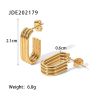 Geometric Titanium Steel Earrings In 18K Gold