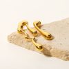 Fashion Personality 18K Gold-plated Irregular Titanium Steel Earrings