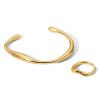 18K Gold Stainless Steel Shaped Bracelet