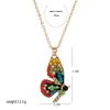 European And American Fashion Retro Trend Exaggerated Personalized Butterfly Necklace Creative Niche Design High Sense Diamond-studded Necklace