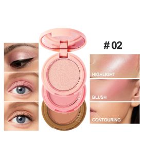 High Gloss Powder Blusher Facelift 3in1 All-in-one Disc (Option: Style 2)