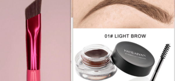Waterproof And Not Easy To Fade Vignetting Color Eyebrow Dyeing Cream Set (Option: Black-Bundle1)