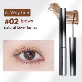 Orange Steel Tube Three-dimensional Curl Waterproof Slender Mascara (Option: Fine02-Brown)