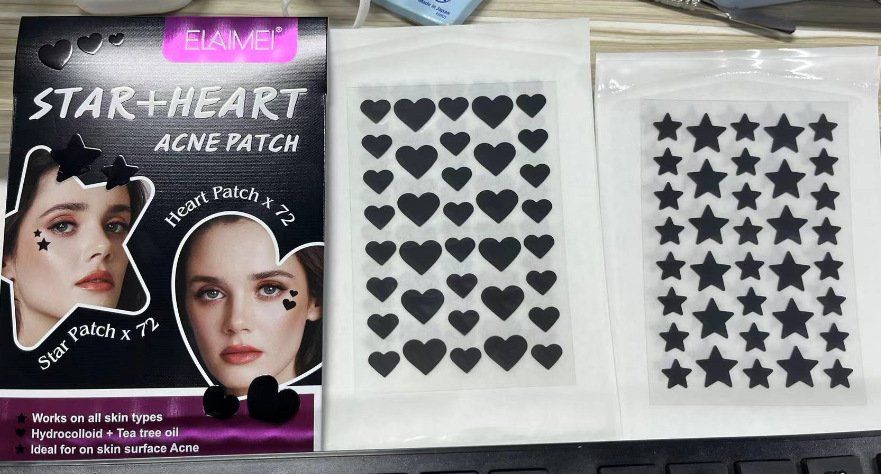 Peach Heart Color Multi-shape Acne Patch