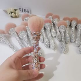 Diamond-encrusted Mini Small Waist Makeup Brush Single Beauty Tool (Option: Gold-The trumpet)