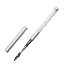 Spiral Eyelash Brush With Single Long Handle (Color: silver)