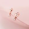 Women's Fashion Sterling Silver Heart Earrings