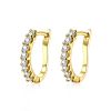 Simple Elegant Women Plated  Silver Gold Hoop Earrings Geometric Earrings Ear Hooks Jewelry