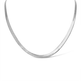 Stainless Steel Herringbone Chain Necklace / CHN9770 (Length: 16", Width: 3mm)