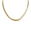 18k Gold PVD Coated Stainless Steel Herringbone Chain Necklace / CHN9771