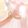 Simple Elegant Women Plated  Silver Gold Hoop Earrings Geometric Earrings Ear Hooks Jewelry