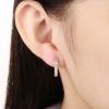 Simple Elegant Women Plated  Silver Gold Hoop Earrings Geometric Earrings Ear Hooks Jewelry