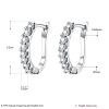Simple Elegant Women Plated  Silver Gold Hoop Earrings Geometric Earrings Ear Hooks Jewelry