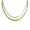 18k Gold PVD Coated Stainless Steel Herringbone Chain Necklace / CHN9771