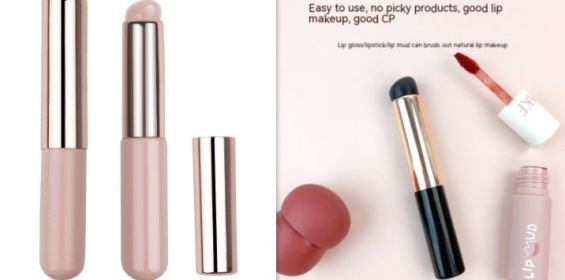 Soft And Portable Round Head Silicone Lip Brush (Option: Set2)